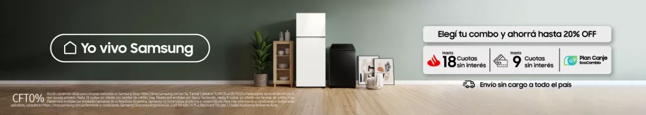Yo Vivo Samsung: combos con hasta 20% OFF