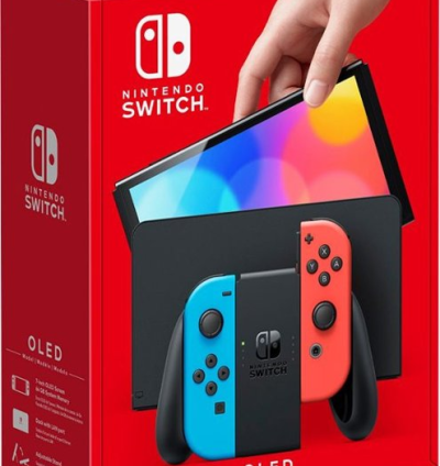 Nintendo Switch OLED 64GB Standard color rojo neón, azul neón y negro