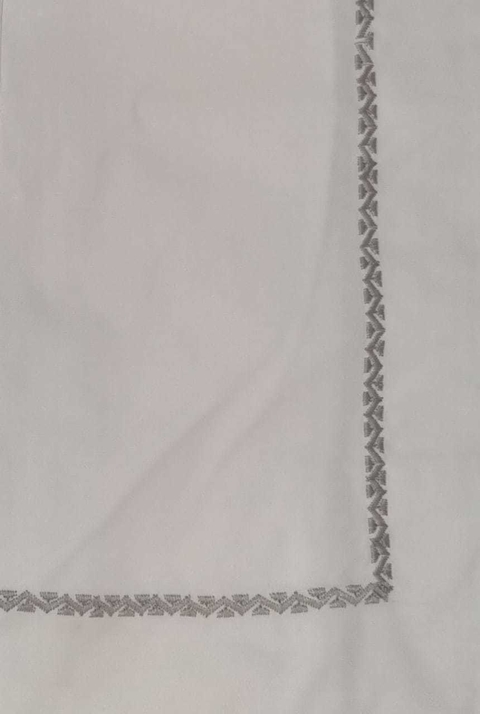 2 Fundones 50x90 almohada bordado GRIS CLARO