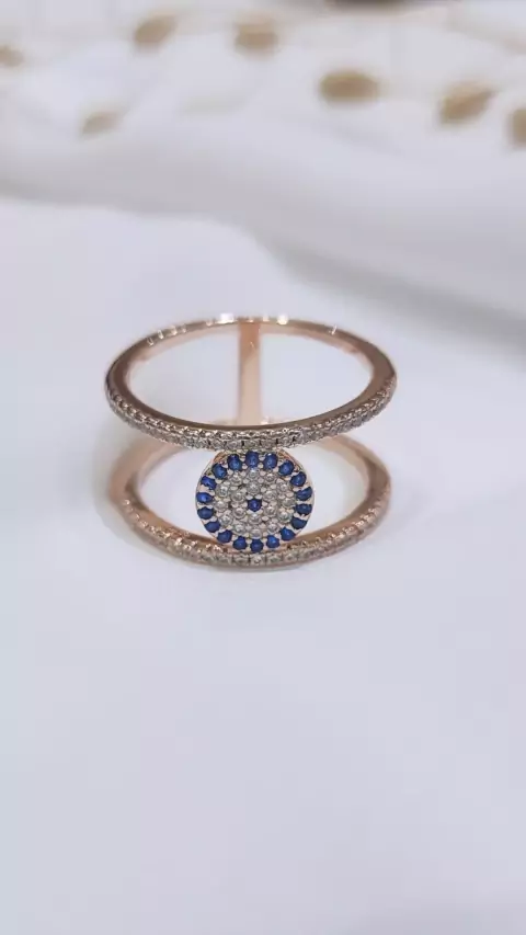 Anillo ojo plata rose
