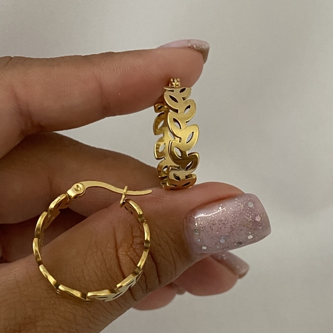 Argollas acero dorado 22 mm (Cod 13024)