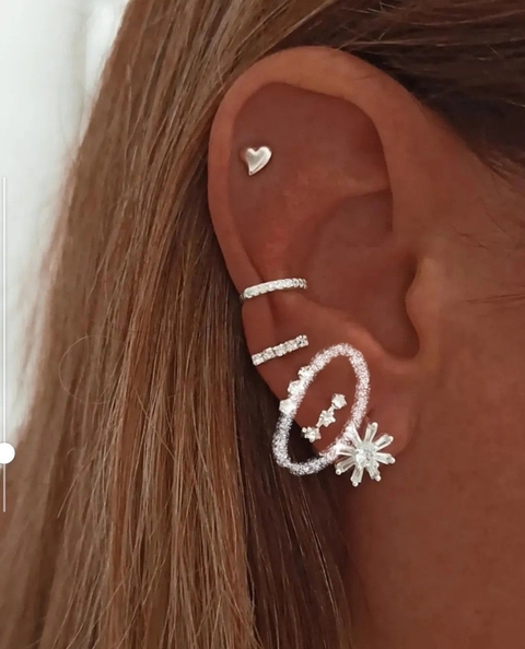 Argollita triple cubic/Unidad/8mm/Plata925