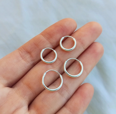 Argollitas LISAS WHITE par