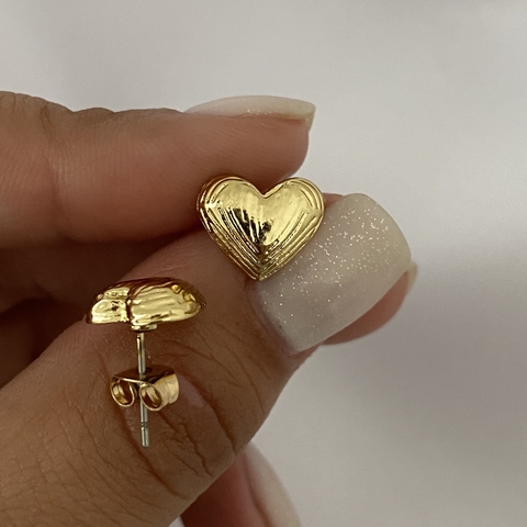 Aros Acero Dorado par (cod 16781)