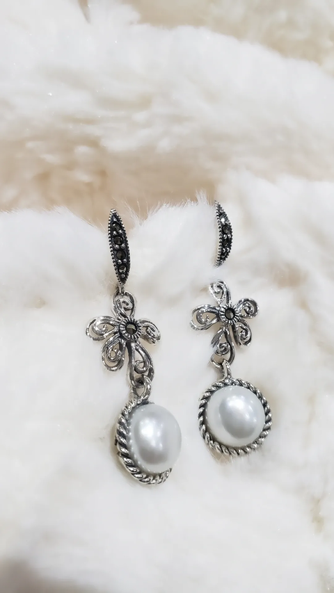 Aros colgante perlas cultivadas