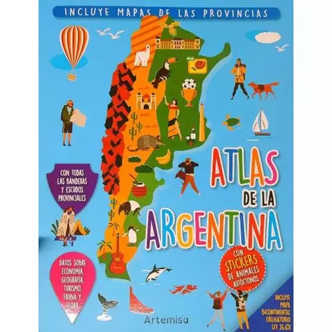 ATLAS DE LA ARGENTINA CON STICKERS