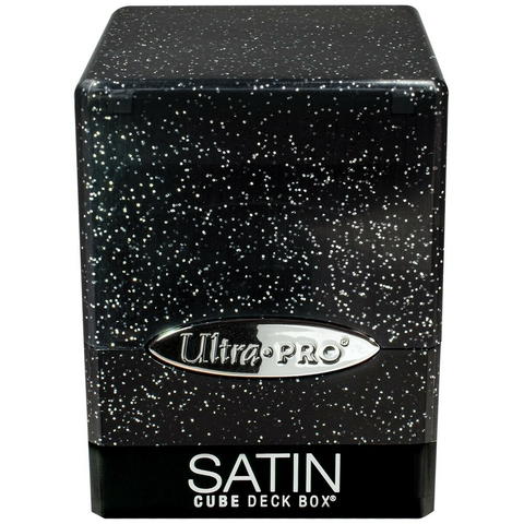 Caja Satin Cube Glitter Negro