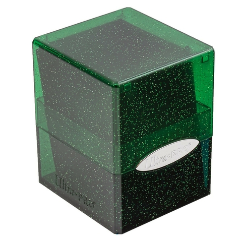 Caja Satin Cube Glitter Verde