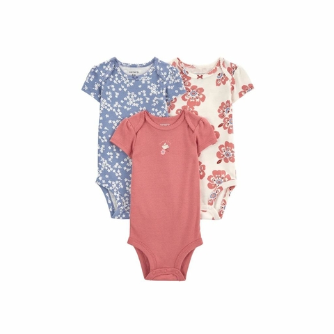 Carter&#039;s Pack 3 Bodies Mangas Cortas Floral (1R320510)