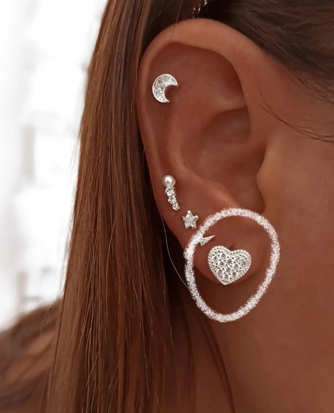 Corazones/Par/Micropave/Plata925