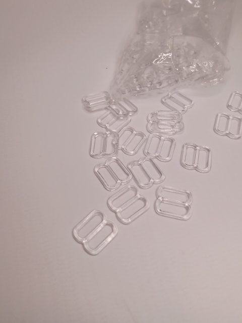 Correderas de plástico 1cm transparentes x50 unidades