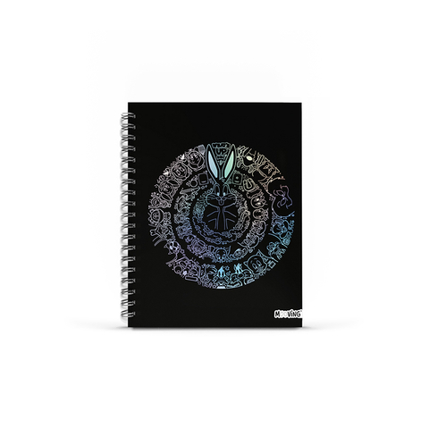 Cuaderno A5 Mooving tapa dura Rayado Looney Tunes - Negro