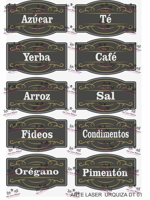 DRY TRANSFER 15 x 20 cm, modelo 1