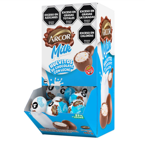 Huevitos De Chocolate Con Leche Arcor Milk X 60u