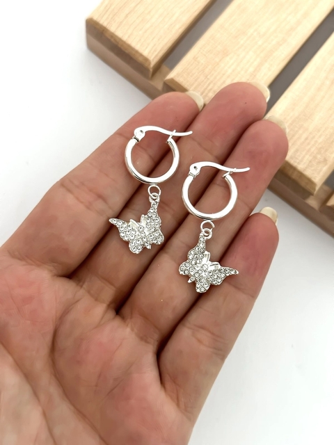 Argolla Butterfly Plateado BAR1008