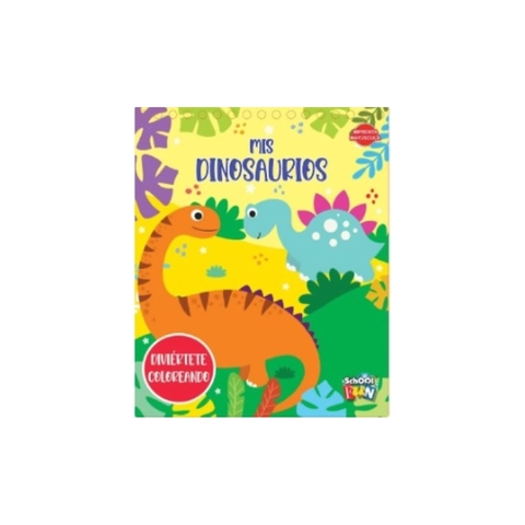 Mis Dinosaurios Diviértete Coloreando Texto En Imprenta Mayúscula