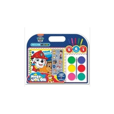 PAW PATROL [LIBRO + 6 ACUARELAS + 5 MARCADORES + PINCEL] (BLISTER ACUARELAS MEGA COLOR)