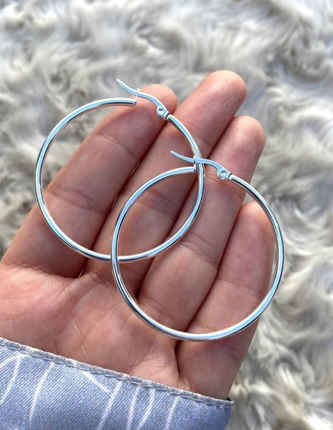 Argolla Simple 35mm Blanco x3 BAR325- No acumula descuento