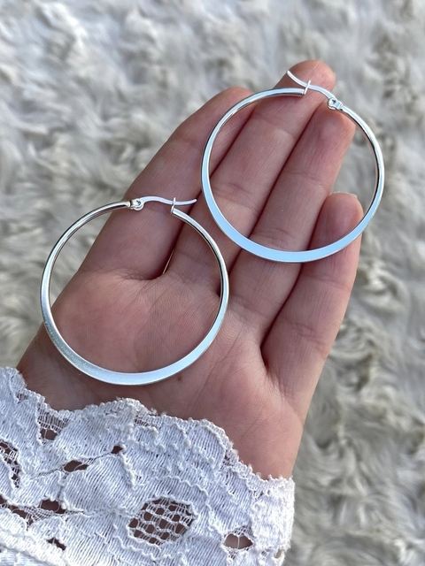 Argolla Plana 40mm BAR382 x3- No acumula descuento