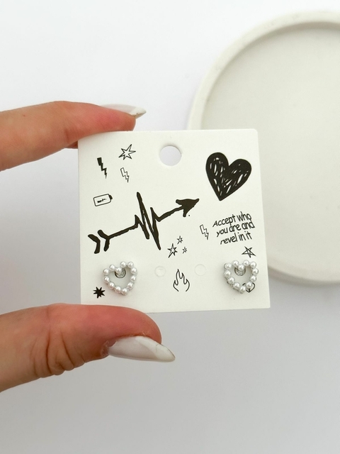 Aro Corazón Microperla QAR167