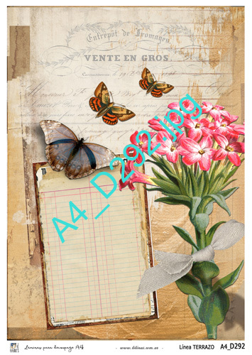 Lámina Para Decoupage Mate A4 Titina&#039;s Mod 292