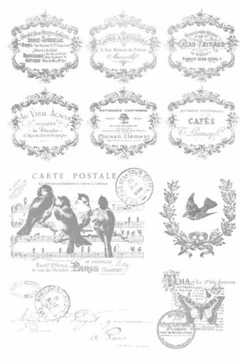 Lamina Folex Plateado ¨ Etiquetas Vintage ¨ Cód: 013 , Koki