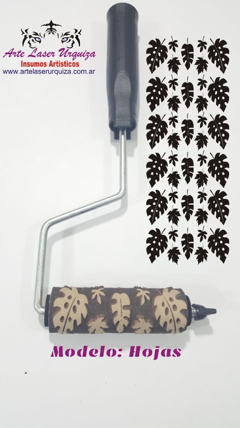 Mango con Rodillo  Hojas 10 cm