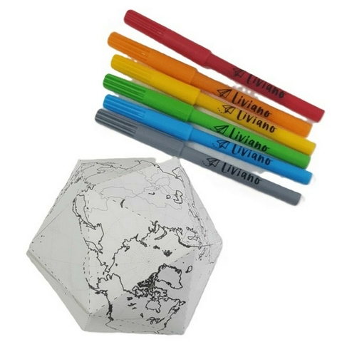 Mapamundi Plegable Pintar Con Luz 10 cm