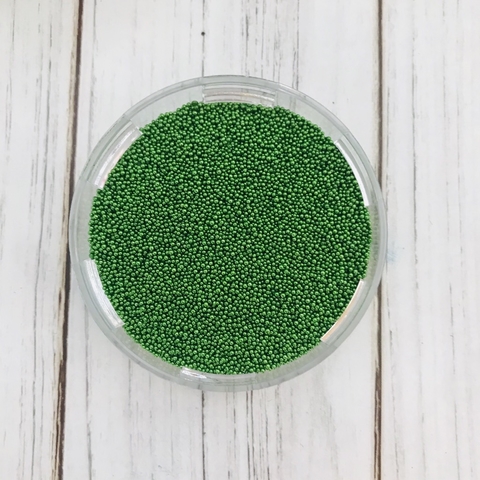 Micro esferas verde oscuro metalizado