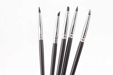 PACK 5 PINCELES PUNTA SILICONA 5mm