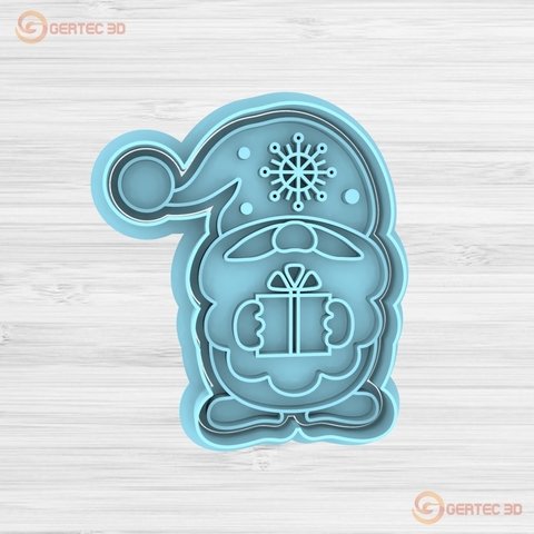 PAPÁ NOEL GNOMO D1 Cortante + Stamp