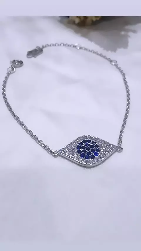 Pulsera plata ojo