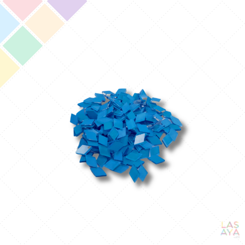 Rombitos de colores 2x1cm Celeste bandera