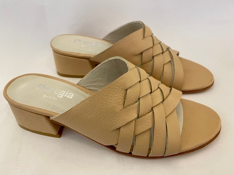 SANDALIA ALISA CUERO NUDE