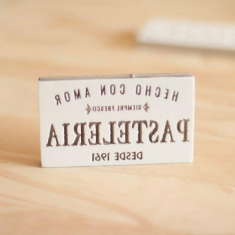 Sello Bajo Relieve Pasteleria - 6cm x 10cm