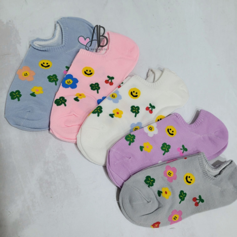 SOQUETES SMILE CHERRY MIX PACK X5