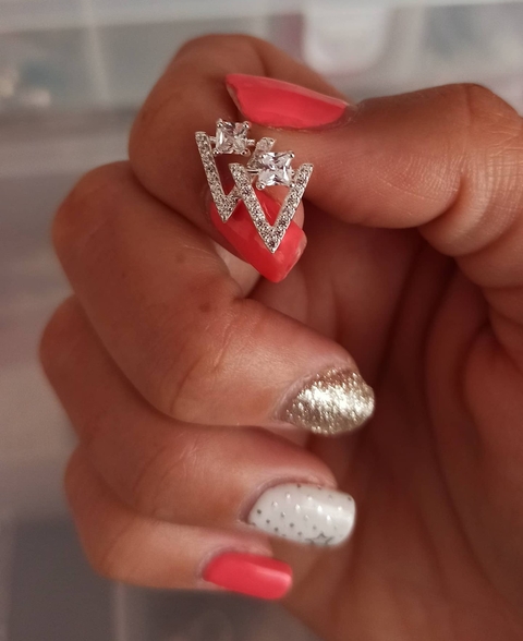 Triángulitos con cubic Plata925