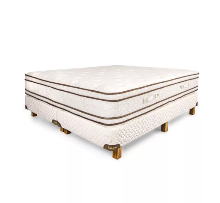 Conjunto de sommier y colchon Cannon Sublime con Euro Pillow de 200x200cm (King) Resortes individuales